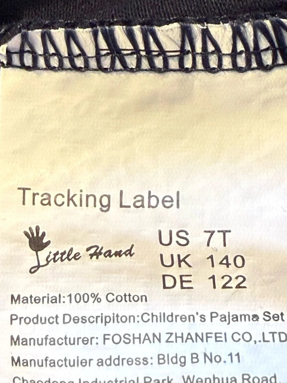 Little Hand Girl’s 7 S Princess 2-piece Boutique Pajama Set LS Navy Blue Pink